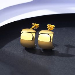 New Fashion Plated 18K Gold Punk Style Stud Earrings Jewelry Charm Women S925 Silver High end Earrings for Women Wedding Party Valentine's Day Birthday Gift SPC