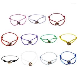 Charm Bracelets Metal Buckle Rings Couples Handmade String Bracelet Adjustable Beach Ankle Braided Gift For Friend