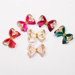 Hair Accessories Boutique 12pcs Fashion Cute Ribbon Bow Hairpins Glitter Bowknot Clips Princess Xmas Year Headwear