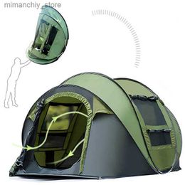 Tents and Shelters 1-4 Person Outdoor Automatic Camping Tent Beach Tent for Outdoor Waterproof Beach Tent Camping Tent Travel Q231117