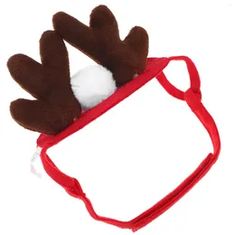 Dog Apparel Christmas Pet Headband Scary Headdress Accessory Adjustable Deer Horn