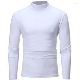 Men's T Shirts 2023 Autumn Men Long SleeveCasual Winter High Collar Pullover O Neck Thin Section Underwear Top T-shirt Tops