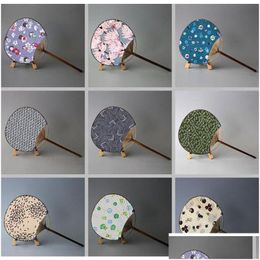 Party Favor Hand Fan With Round Paper Traditional Paint Ladies Gift Crafts Dancing Props Za4501 Drop Delivery Home Garden Fe Dhhkh