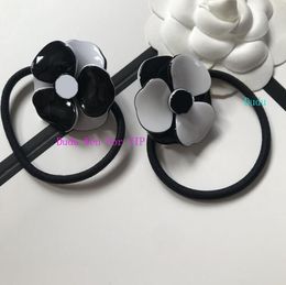 Fashion Camellia Classic Accessories Hair Tie With Item Acrylic Rope Party Gift Card Paper Collection Fqhke