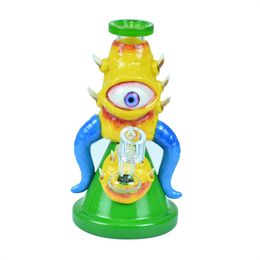 Glass hookah Rig/Bleary Eyed Beastie 3D Painted Beaker Water Pipe