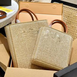 Spring and Summer Luxury Tote Bags Women Handbag Vacstion Shoulder Bagss Designer Brand Crossbody Female Woven Basket Beach Bag 0415-111