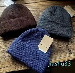 hats Men's and women's beanie fall/winter thermal knit hat ski brand bonnet High Quality plaid Hat Luxury warm cap