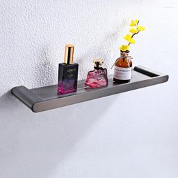 Bath Accessory Set Gunmetal Gun Black Grey Bathroom Accessories Brush Holder Double Towel Bar Hanger Paper Shelf Robe Hook Tumbler