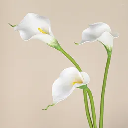 Decorative Flowers Artificial Calla Lily Simulation Flower Single Branch Fake Wedding Home Decoration Arrangement Material Props