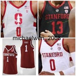 Mich28 Stanford Cardinal College Basketball Jersey 11 Jaiden Delaire 12 Keenan Fitzmorris 13 Oscar Da Silva 14 Marcus Sheffield Custom Stitched