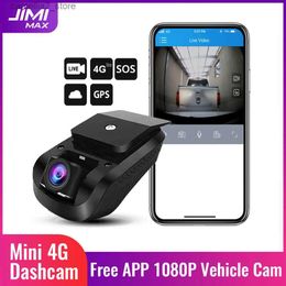 Car DVRs JIMIMAX JC120 Mini Dashcam 4G Live Stream Video Car DVR 1080P WIFI Tracking Dashboard Camera SOS Free APP Remote Control Recorde Q231115