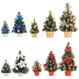 Christmas Decorations Mini Tree Decoration 20cm 30cm 40cm PVC LED Desktop Eye-catching Decorative Light Gift