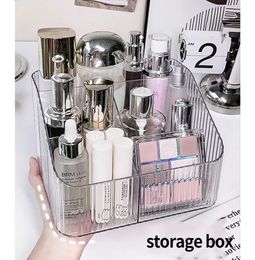 Storage Boxes Bins Advanced Makeup Brush Box Lipstick Acrylic Skin Care Products Table Top Dressing Pen Holder Shelf 231114