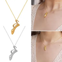 Pendant Necklaces Y2K Aesthetic Ballet Shoe Necklace Trendy Chain Unique Neck Jewellery Alloy Material Gift For Women Girls 40GB