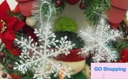 christmas tree Artificial Cotton Snow ornament White XMAS Snowflake Charms Decoration Ornaments Applique For Tree