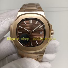 3 Style Super Watches Authentic Photo Mens 40mm Black Dial Classic 18K Rose Gold Bracelet Transparent Back Cal.324 Movement 5711 Automatic Everose Dress Sport Watch