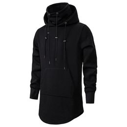 Mens Hoodies Sweatshirts Autumn Men Casual Solid Long Sleeve Hoodie Slim Fit Dark Hooded Loose Jacket Coats 231114