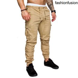 Styles Men Pants Solid Casual Military Elastic Waist Streetwear men Clothing joggers sweatpants ropa hombre Cargo Trousers