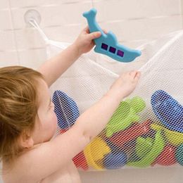 Storage Bags Creative Folding Eco-Friendly Baby Bathroom Mesh Bath Toy Bag Net Suction Cup Baskets