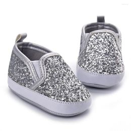 First Walkers Born Girls Boys Crib Shoes Soft Sole Anti-slip Baby Sneakers Sequins