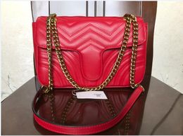 Designer Fashion women Shoulder bag Pu leather gold and sliver chain bags Crossbody Messenger colour printing Female handbag wallet colou Lace1732#