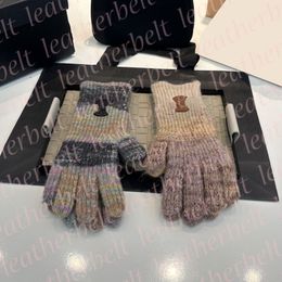 Fashion Colour Gloves Designer Letter Women Mitens Autumn Winter Warm Knitted Gloves High Elastic Wool Windproof Glove