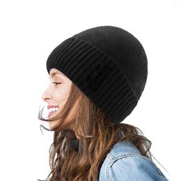 Berets Wool Knitted Beanie Winter Hat Ski Slouchy Cap Skullies Beanies Women Men Warm Unisex