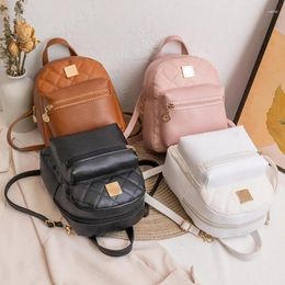 School Bags Pu Leather Shoulder Mini Small Backpack Multi-Function Ladies Phone Pouch Pack For Women