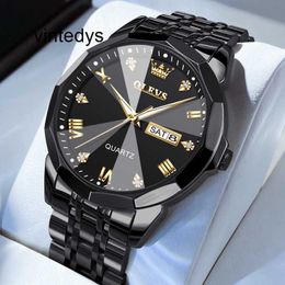 Wristwatches Luxury Quartz Watch Swiss Wave Watch Men's Automatic Quartz Fashion Waterproof Glow Business