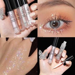 Eye Shadow HEALLOR Liquid Eye Shadow Highlighter Water Proof Shiny Lasting Flakes Monochromatic Glitter Brighten Silkworm Makeup ToolsL231115