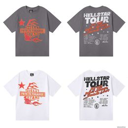 Designer Fashion Clothing Tshirt Mens Casual Tees Hellstar Tour Healthy Sounds Like Double Yarn Cotton Short Sleeved T-shirt Men