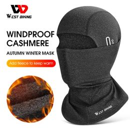 Cycling Caps Masks WEST BIKING Warm Winter Balaclava Fleece Cycling Cap Windproof Men Women Sport Scarf Ski Bicycle Motorcycle Running Neck Warmer 231114