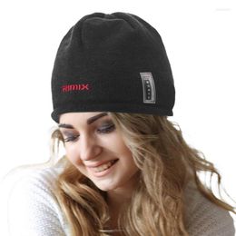 Cycling Caps Knitted Cap Fleece Lined Knit Hat With Temperature Display Cuffed Beanies Skull Warm Ski Hats Unisex Thick Soft