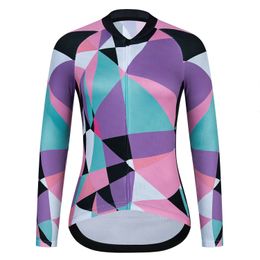 Cycling Shirts Tops Jersey Women Bike Top Breathable Quick Dry Pink Summer Long Sleeve Sport Cycle Bicycle Clothing 231115