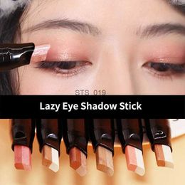 Eye Shadow 2 In 1 Double Color Gradient Velvet Eye Shadow Stick Lazy Eyes Makeup Professional Waterproof Lasting Shimmer Metallic EyeshadowL231115