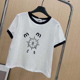 Miu Designer T Shirt Men Women Casual Short Sleeve Top Pure Cotton Pullover Tee Womens Clothing Loose Sweatshirt