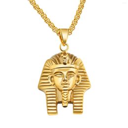 Pendant Necklaces Stainless Steel Egyptian Pharaoh Necklace For Men Boyfried Vintage Egypt Jewelry