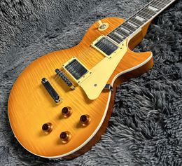 Standard electric guitar, wood color, Maple Top - Mahogany, Mahogany Fingerboard six string guitar 258