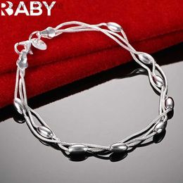 Chain UABY 925 Sterling Silver Beads Snake Chain Bracelet For Women Beautiful Bracelets Fashion Charm Wedding Party Jewellery GiftL231115