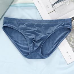 Underpants Sexy Underwear Mens Briefs Ice Silk Ropa Interior Hombre Shorts Sissy Panties Thin Para Lingerie Calcinha
