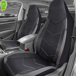 New Upgrade High Back Bucket Universal Seat Protector Breathable Mesh Fabric Carbon Fibre Texture Seat Car Seat Cover Cushion