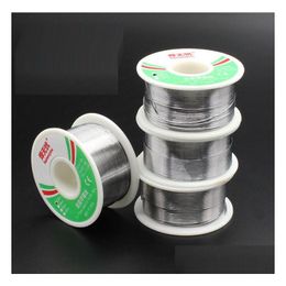 Solders Wholesale 100G 63/37 Tin 0.5Mm 0.6Mm 0.8Mm 1.0Mm Rosin Core Tin/Lead Roll Flux Solder Wire Reel High Quality 55X28Mm 100 Piece Dhzmc