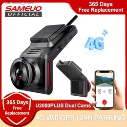 car dvr 4G WiFi DashCam Dual Lens GPS Logger Support Remote Live Monitor Auto Video Dash cam Record 4G Hidden Car DVR U2000Plus Camera Q231115