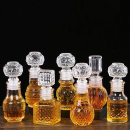 Wine Glasses 1 Pcs small 50ML mini style whiskey decanter Liquor Glass Alcohol Bottle with Airtight stopper 231115