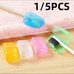 New 1/5pcs Portable Toothbrush Head Protective Cover Dustproof Head Cover Toothbrush Head Protective Case For Travel Hiking Camping