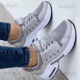 Dress Shoes 2022 new large casual sports shoes women's flying woven slope heel round head lace up mesh breathable women's shoes T231115