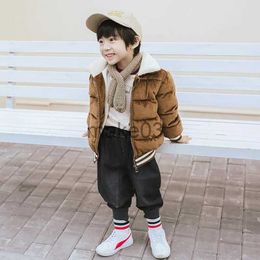 Down Coat Children pleuche cotton-padded clothes boy with thick coat baby girl child in warm winter jacket winter cotton-padded jacket J231115