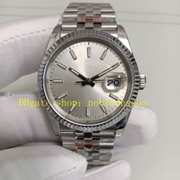 12 Style Unisex 36mm Watch Women's Mens 126234 Silver Dial Wimbledon Fluted Bezel Diamond 904L Steel Bracelet GMF Cal.3235 Movement Ladies Automatic Watches