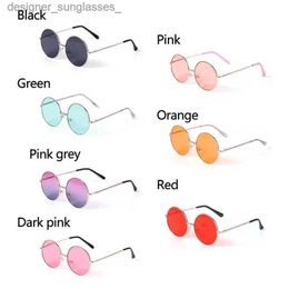 Sunglasses 1PC Retro Sunglasses for Children Can Colour Round Frame Sun Glasses for Boys Girls Anti-UV Vintage Sunglasses EyewearL231115