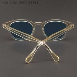 Sunglasses Johnny Depp Sunglasses Man Lemtosh Polarized Sun Glasses Woman Luxury Brand Vintage Yellow Acetate Frame Night Vision GogglesL231115